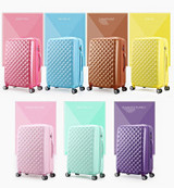 Rolling suitcase women 2pcs/set fashion 20/22/24/28 inch students trolley cosmetic bag case travel spinner password luggage