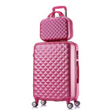 Rolling suitcase women 2pcs/set fashion 20/22/24/28 inch students trolley cosmetic bag case travel spinner password luggage