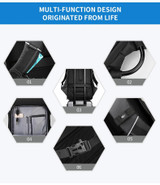 Backpack for man 15 inch laptop waterproof functional bag with usb port travel