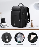 Backpack for man 15 inch laptop waterproof functional bag with usb port travel