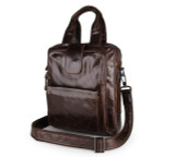Briefcase male genuine leather messenger portfolio for ipad