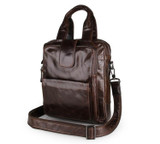 Briefcase male genuine leather messenger portfolio for ipad