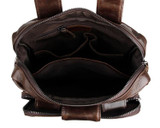 Briefcase male genuine leather messenger portfolio for ipad