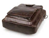 Briefcase male genuine leather messenger portfolio for ipad