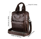 Briefcase male genuine leather messenger portfolio for ipad