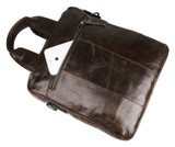 Briefcase male genuine leather messenger portfolio for ipad