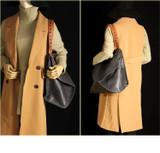 Bag women genuine leather shoulder large capacity diamond design cowhide crossbody tote