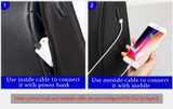 Backpack men usb external charge anti theft laptop travel large capacity 15.6 inch leather waterproof