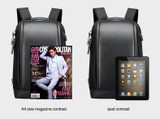 Backpack men usb external charge anti theft laptop travel large capacity 15.6 inch leather waterproof