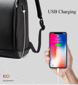 Backpack men usb external charge anti theft laptop travel large capacity 15.6 inch leather waterproof