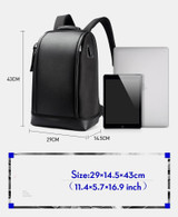 Backpack men usb external charge anti theft laptop travel large capacity 15.6 inch leather waterproof
