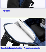 Backpack men usb external charge anti theft laptop travel large capacity 15.6 inch leather waterproof