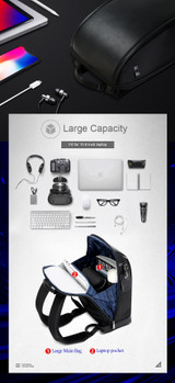 Backpack men usb external charge anti theft laptop travel large capacity 15.6 inch leather waterproof