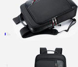 Backpack men oxford waterproof travel capacity can be enlarged cool shoulder schoolbag