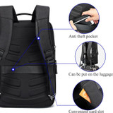 Backpack men oxford waterproof travel capacity can be enlarged cool shoulder schoolbag