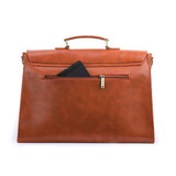 Briefcase women 15.6'' laptop messenger bag pu leather large vintage shoulder retro handbag crossbody