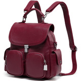 Backpack women purse anti theft small convertible pu leather shoulder