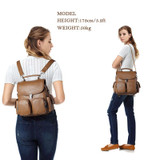 Backpack women purse anti theft small convertible pu leather shoulder