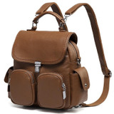Backpack women purse anti theft small convertible pu leather shoulder