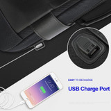 Backpack men computer schoolbags waterproof school leather fashion travel usb charge