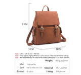 Backpack women shoulder function bag material pu leather travel