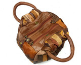 Handbag women genuine leather bags stitching designer brand tote retro shoulder messenger