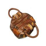 Handbag women genuine leather bags stitching designer brand tote retro shoulder messenger