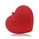 Clutch women luxury heart shape crystal bag rhinestone evening party purse shaped diamond wedding