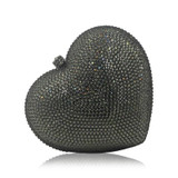 Clutch women luxury heart shape crystal bag rhinestone evening party purse shaped diamond wedding
