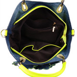 Handbags fashion women leather mobile messenger pu elegant bag tote big flower mother