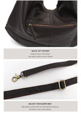 Handbag women's soft real genuine leather shoulder hobo large luxury cowhide totes