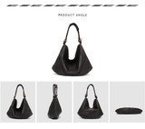Handbag women's soft real genuine leather shoulder hobo large luxury cowhide totes