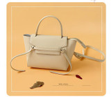 Bag women large genuine leather handbag wing trapeze elegant chain belt shoulder crossbody