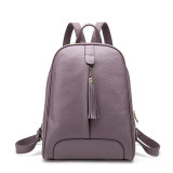 Backpack women teenager genuine leather travel bag tassel natural cowhide school daily Backpack women teenager genuine leather travel bag tassel natural cowhide school daily