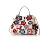 Bag woman flower handbags cow luxury flowers exquisite small leather shoulder diagonal fashion