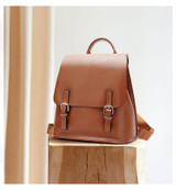 Backpack women shoulder bag genuine leather large capacity casual travel satchel