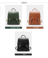 Backpack women shoulder bag genuine leather large capacity casual travel satchel