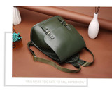Backpack women shoulder bag genuine leather large capacity casual travel satchel