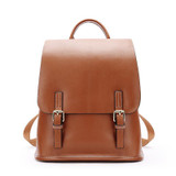 Backpack women shoulder bag genuine leather large capacity casual travel satchel