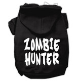 Zombie Hunter Screen Print Pet Hoodies Size