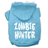 Zombie Hunter Screen Print Pet Hoodies Size