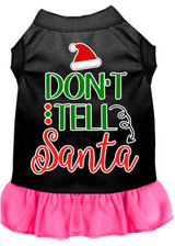 Don't Tell Santa Screen Print Dog Dress