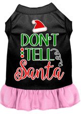 Don't Tell Santa Screen Print Dog Dress