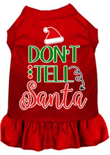Don't Tell Santa Screen Print Dog Dress