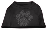 Clear Rhinestone Paw Shirts Black