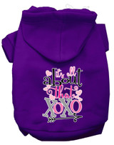 All About That Xoxo Screen Print Dog Hoodie
