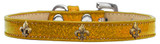 Bronze Fleur De Lis Widget Dog Collar Ice Cream Size