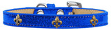 Bronze Fleur De Lis Widget Dog Collar Ice Cream Size