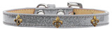 Bronze Fleur De Lis Widget Dog Collar Ice Cream Size