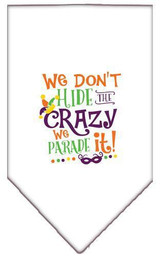 We Don't Hide The Crazy Screen Print Mardi Gras Bandana